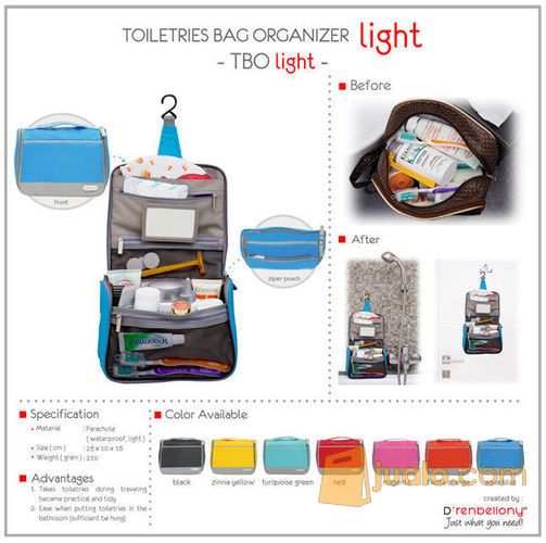D'renbellony Toiletries Bag Organizer Light | Tas Perlengkapan Mandi