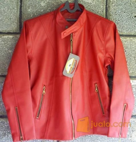 Jaket Kulit Merah Jaket Sintetis Wanita Warna Merah
