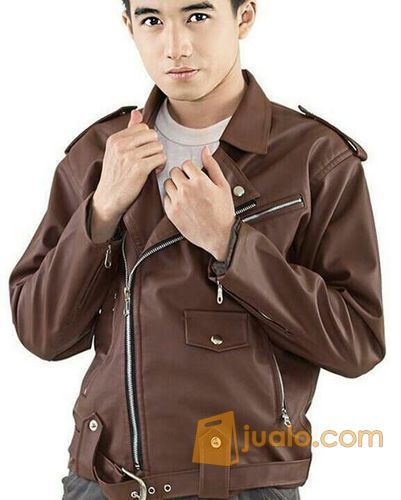 Jaket Kulit Ramones The Changcuters Rock N Roll Punk Coklat