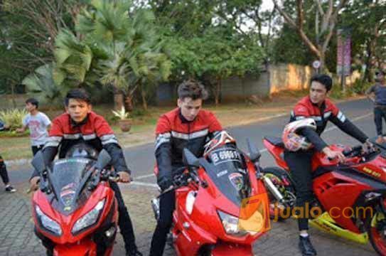Jaket Kulit Motor AJ Anak Jalanan Kawasaki Ninja Merah