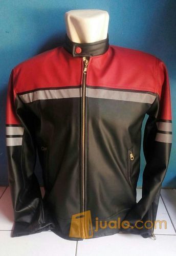 Jaket Kulit Motor AJ Anak Jalanan Kawasaki Ninja Merah