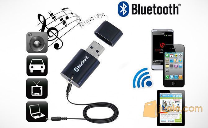USB Bluetooth Audio Music Receiver AUDIO JACK 3.5mm Stereo
