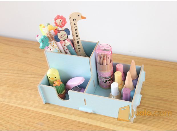 Kotak Serbaguna DIY/ Box Kayu Sekat 3 / Pen Stand Kayu