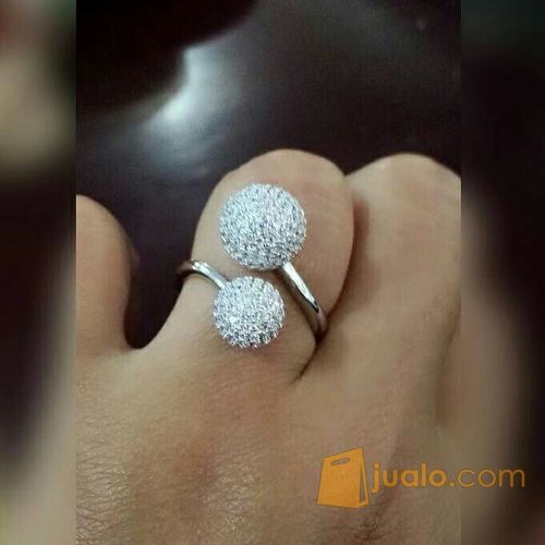 cincin perak 925 lapis emas putih RRD010