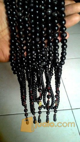 Tasbih Tanduk Kerbau 99/12 MM, Warna Hitam Natural