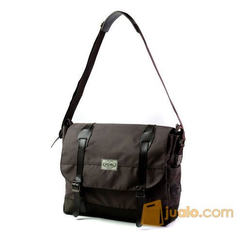 TAS SELEMPANG VISVAL MASSIVE BROWN | TAS KANVAS | TAS WANITA TAS PRIA