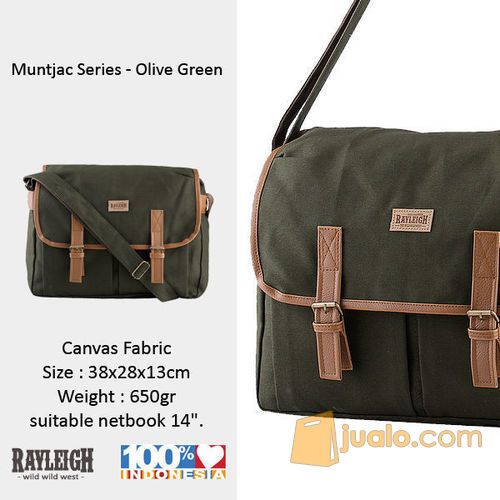TAS SELEMPANG RAYLEIGH MUNTJAC OLIVE GREEN | SLING BAG LAPTOP