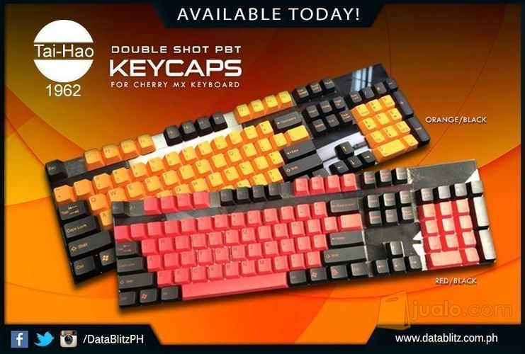 Keycaps Tai-Hao Red & Black / Dark Blood PBT Double Shot Keycap Set