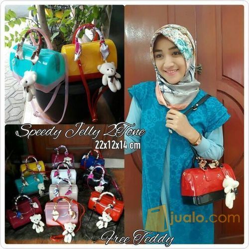 TAS FURLA SPEEDY JELLY 2TONE FUSCHIA/PINK | TAS WANITA