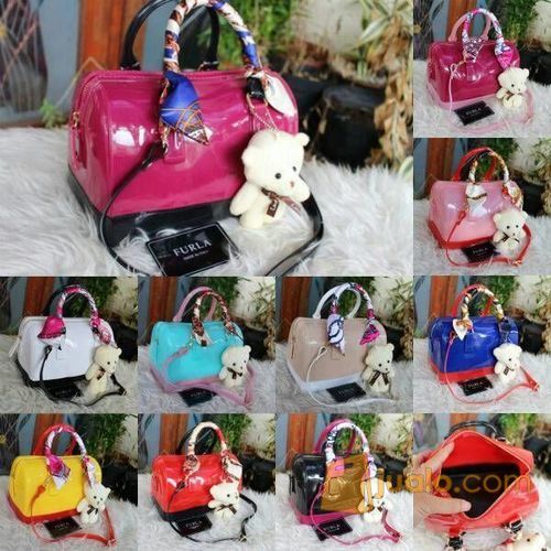TAS FURLA SPEEDY JELLY 2TONE FUSCHIA/PINK | TAS WANITA