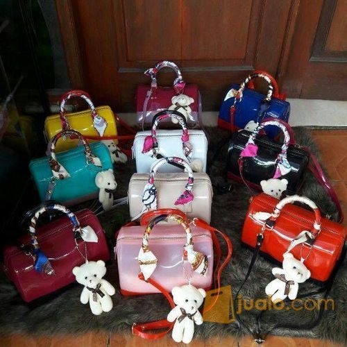 TAS FURLA SPEEDY JELLY 2TONE FUSCHIA/PINK | TAS WANITA