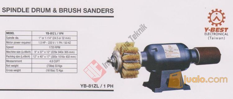 Mesin Amplas Poles Drum / Spindle Drum & Brush Sander Y-Best Taiwan