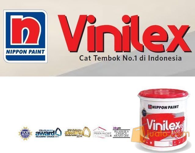 CAT TEMBOK VINILEX 5 KG / WARNA PUTIH PINK BIRU HIJAU CREAM UNGU DLL