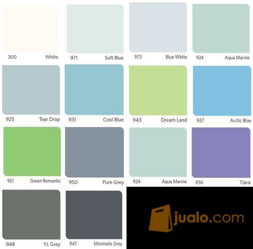 CAT TEMBOK VINILEX 5 KG / WARNA PUTIH PINK BIRU HIJAU CREAM UNGU DLL