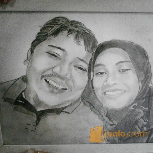 sketsa karikatur asli pensil cocok buat kado