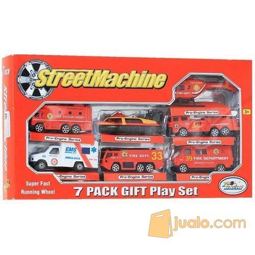 Die Cast Street Machine 7 pcs Fire Dept - Mainan Anak Edukatif