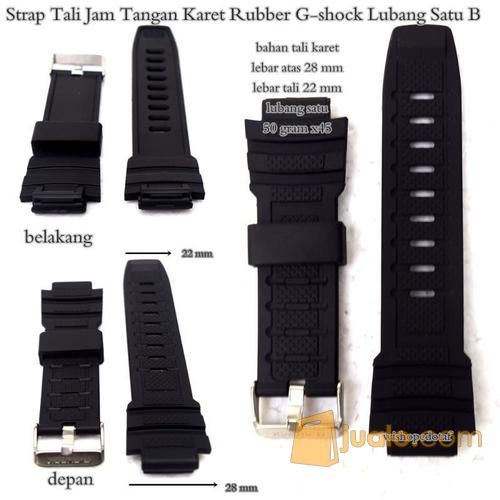 strap tali jam tangan karet rubber G-shock lubang lubang satu B