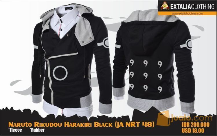 Naruto Rikudou Harakiri Black (Jaket Naruto - JA NRT 48)