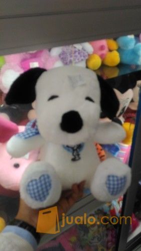 Boneka karakter hewan si anjing putih pemalas lucu & cerdas tokoh serial film kartun SNOOPY SNI NEW murah