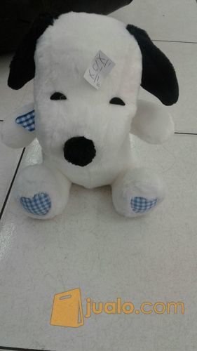 Boneka karakter hewan si anjing putih pemalas lucu & cerdas tokoh serial film kartun SNOOPY SNI NEW murah