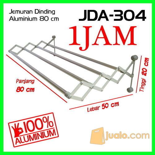 Jemuran Baju Lipat Dinding Aluminium KUAT - AWET - MURAH