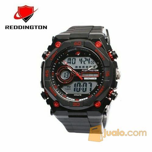 Jam Tangan Original Reddington R2812 Black List Red
