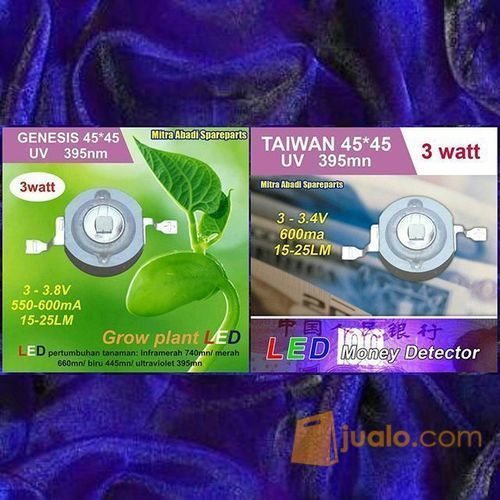 HPL 3W/High Power LED 3 Watt UV 395nm/395 nm Grow Plant/Money Detector