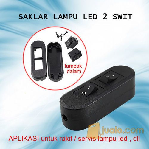 Saklar Lampu LED 2 Switch ON/OFF max. 6A/6 Ampere (2 in 1)