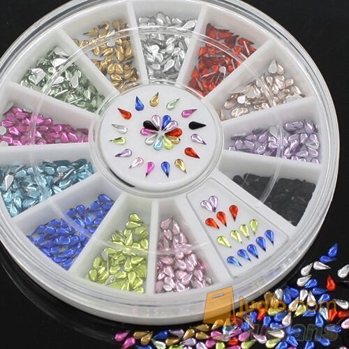 glitter rhinestone nail art swarovski bahan nail art aksesoris clay