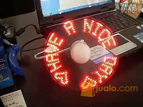 USB Fan LED / Programmable Message Fan (text bisa di program)