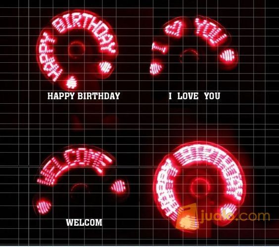 USB Fan LED / Programmable Message Fan (text bisa di program)