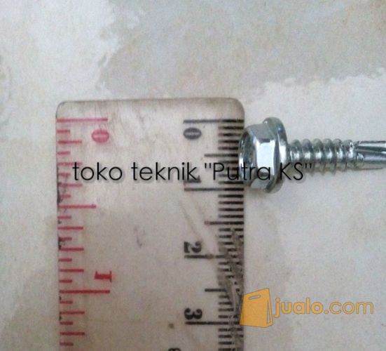 Baut Baja Ringan / Baut Roofing Ukuran #10x3/4 Isi 100Pcs