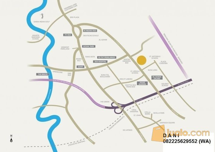 Alegria Park dekat akses toll dan pasar modern bsd city