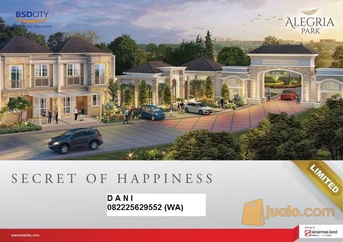 Alegria Park dekat akses toll dan pasar modern bsd city