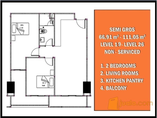 Dijual Apartemen 2 Kamar - The Peak Pekanbaru