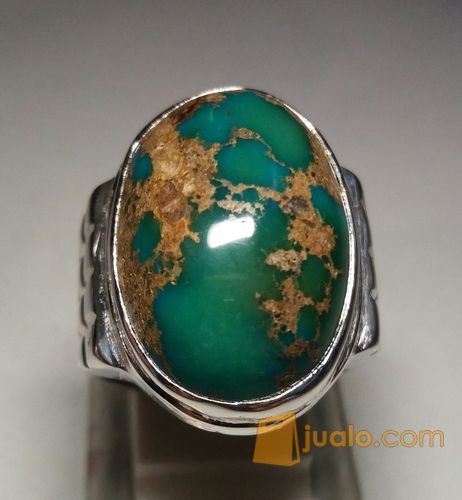 Cincin Pirus Persia Hijau lawasan serat kuning