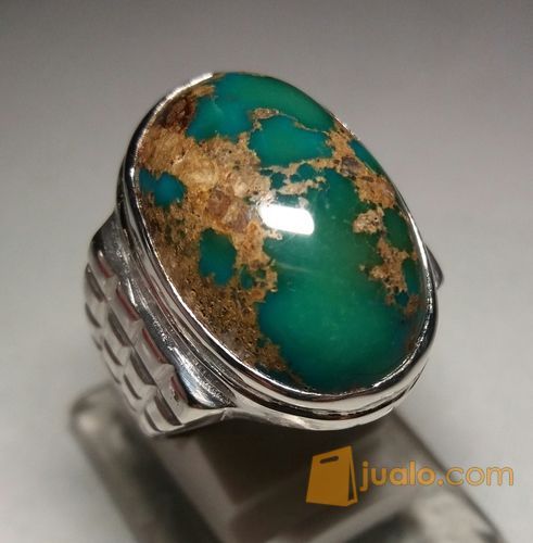 Cincin Pirus Persia Hijau lawasan serat kuning