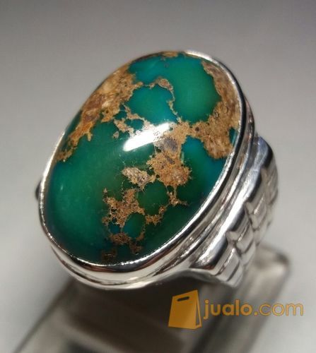 Cincin Pirus Persia Hijau lawasan serat kuning