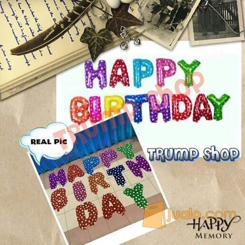 BALON HURUF RAINBOW "HAPPY BIRTHDAY"