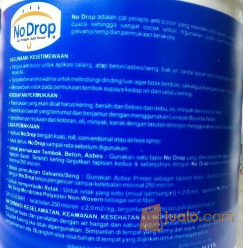 NO DROP WATERPROOFING PELAPIS ANTI BOCOR ABU ABU 4 KG GALON