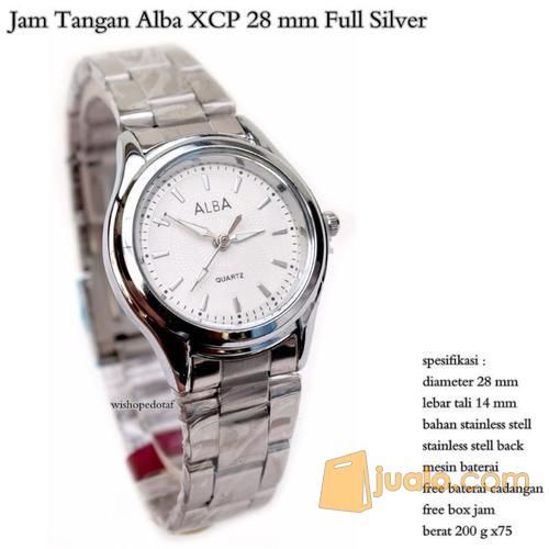 jam tangan alba wanita XCP 28 mm full silver