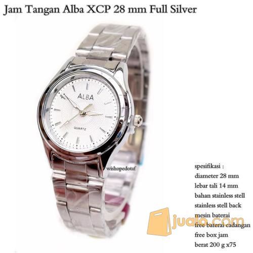 jam tangan alba wanita XCP 28 mm full silver