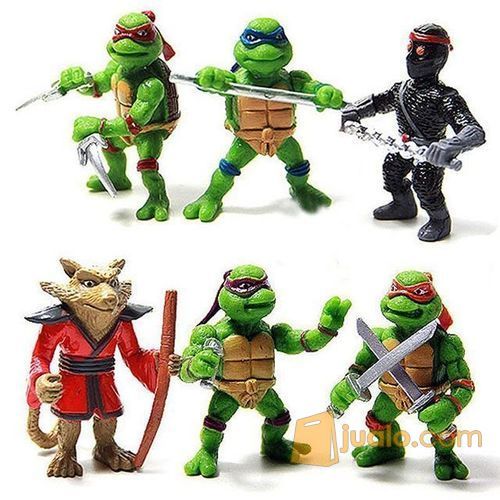 TMNT Teenage Mutant Ninja Turtle 6in1 Action Figure - Mainan KuraKura