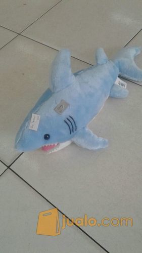 Boneka karakter hewan ikan air laut hiu biru / blue shark fish kosong kelas internasional SNI NEW ORI murmer