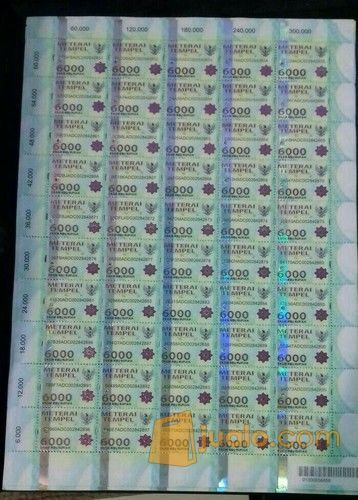 Materai 6000 Kualitas Super (Rp.100.000)