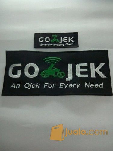 Bordir Logo Gojek - Depan Belakang