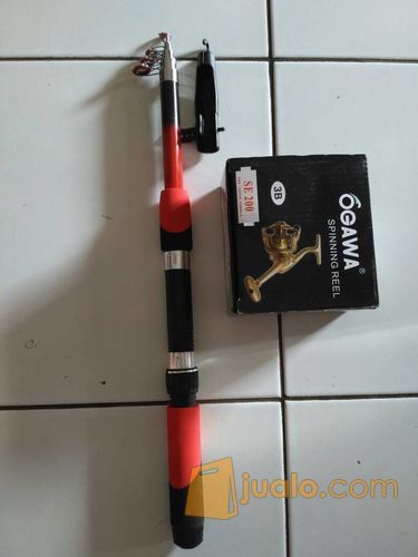 Alat pancing satu set 180cm, joran lebih kokoh warna soft dan kilap