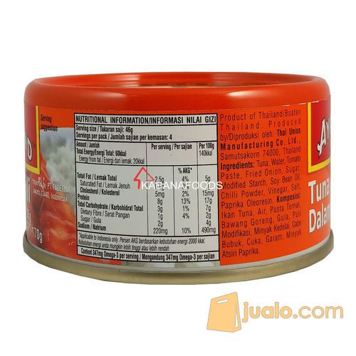 Tuna Saus Tomat Pedas Kalengan Ayam Brand Tuna Tomato Chilli 185g