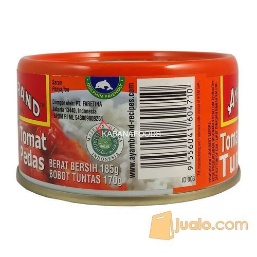Tuna Saus Tomat Pedas Kalengan Ayam Brand Tuna Tomato Chilli 185g