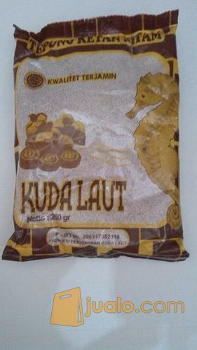 Tepung bolu ketan hitam kuda laut, item, instan 250gr